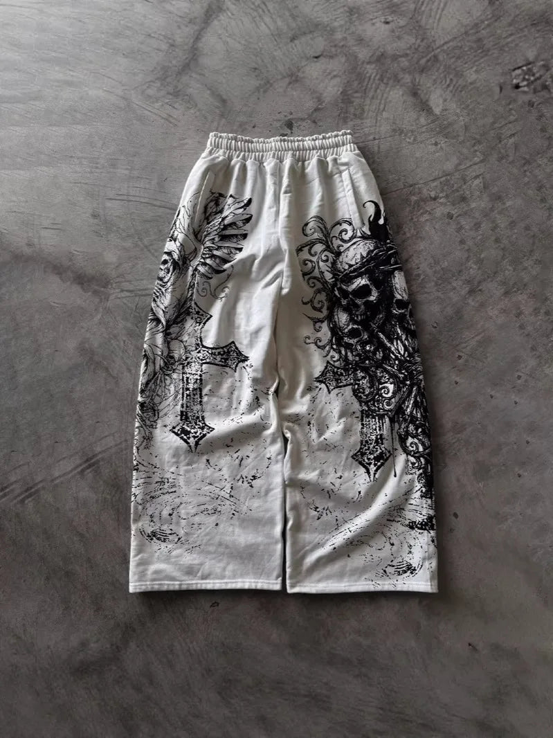 Y2k Premium PNDAH Vintage Goth Streetwear Joggers