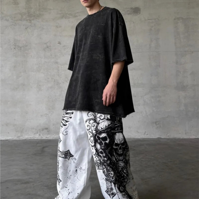 Y2k Premium PNDAH Vintage Goth Streetwear Joggers