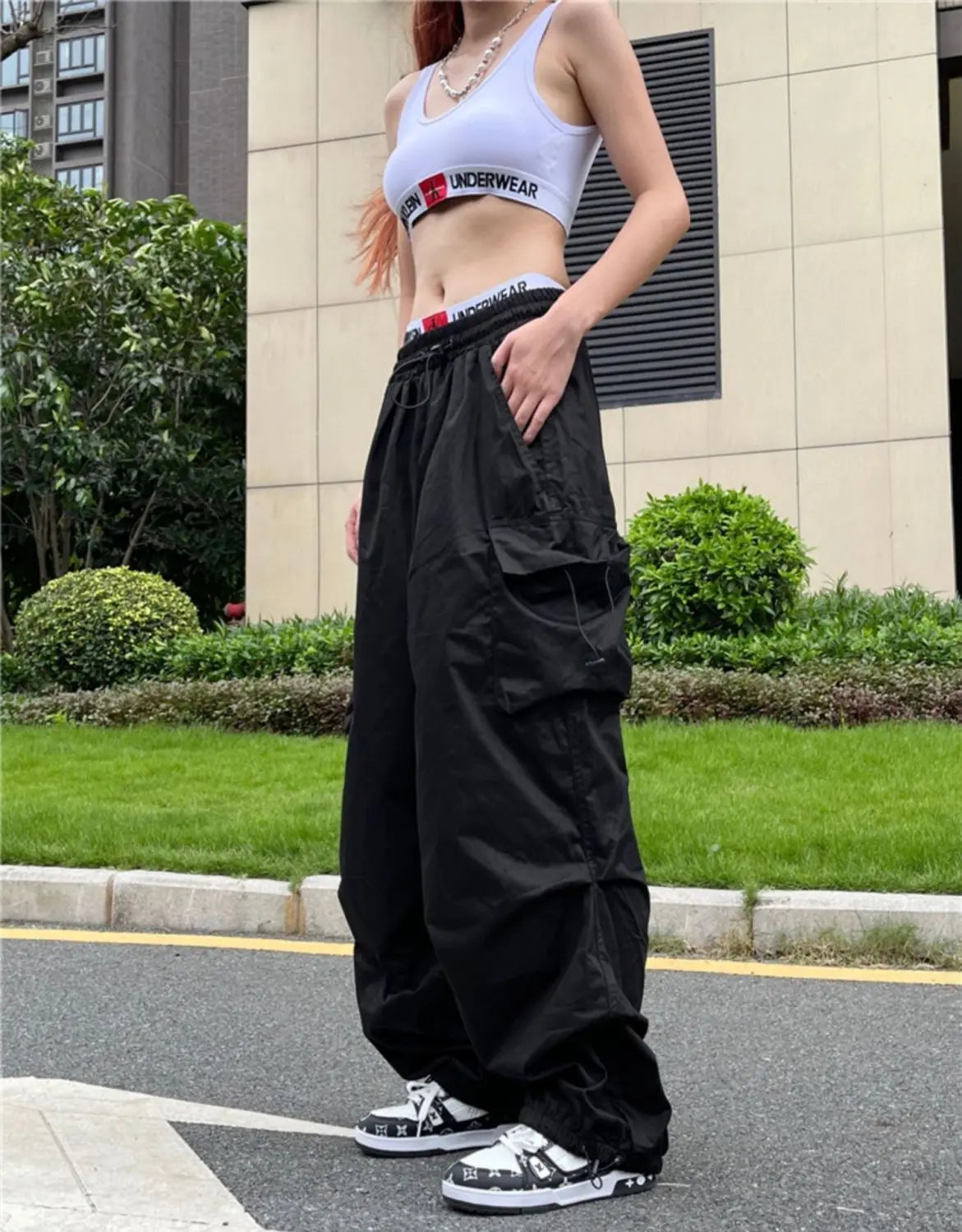 Y2k Premium PNDAH Parachute Oversize Sweatpants