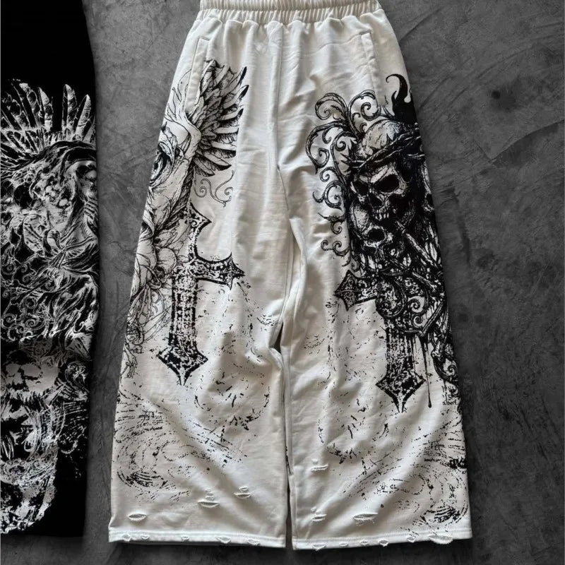 Y2k Premium PNDAH Vintage Goth Streetwear Joggers