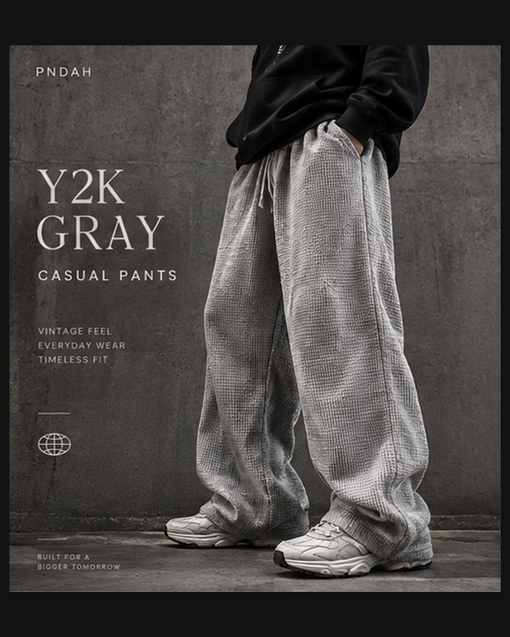 Y2k Premium PNDAH Jogging Wide Leg Pants