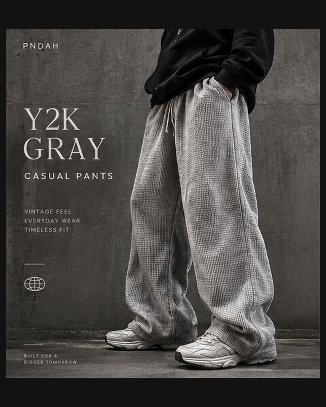Y2k Premium PNDAH Jogging Wide Leg Pants