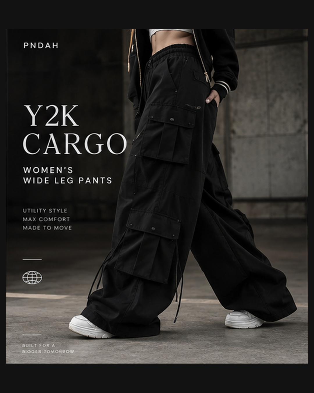 Y2k Premium PNDAH Cargo Pants - Hip Hop
