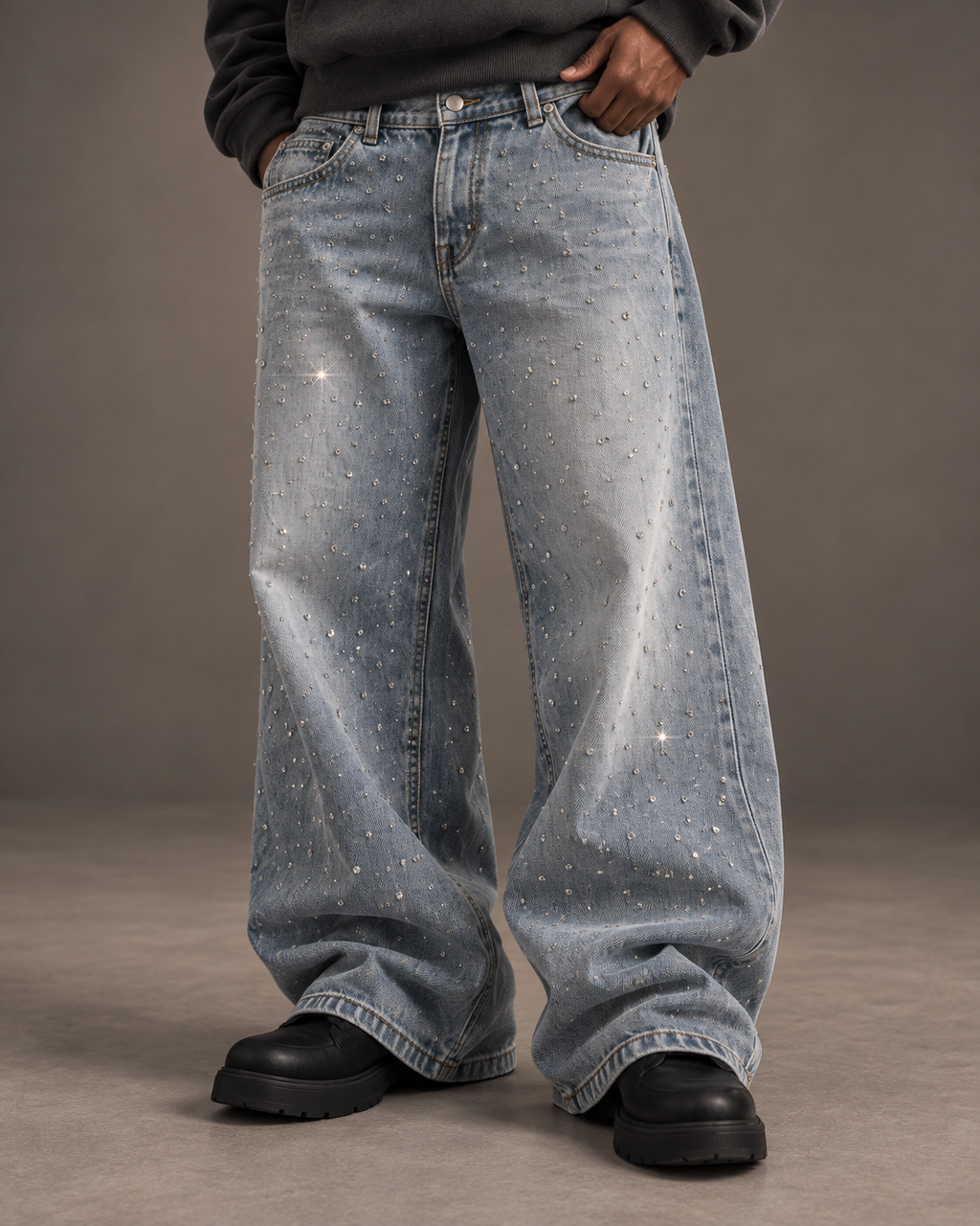 Rhinestone Love Jeans