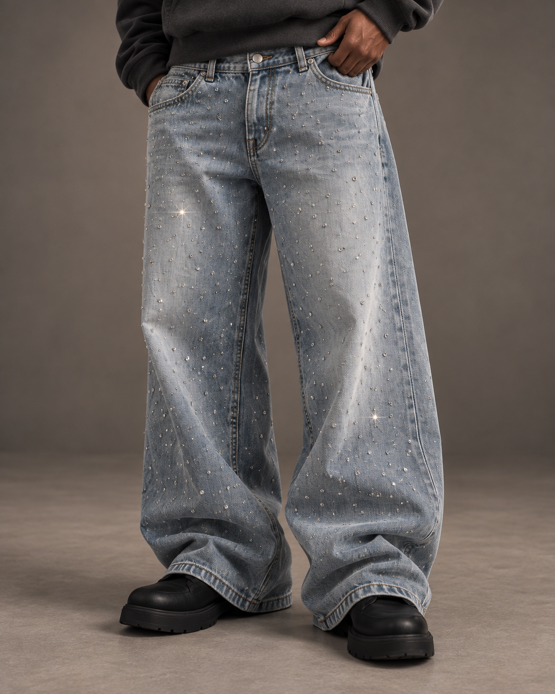 Rhinestone Love Jeans
